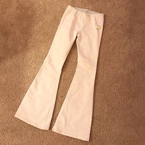 NWT Free People Ivory Bellbottom Jeans